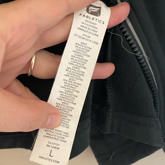 Fabletics Kimmy Performance Full Zip Lightweight Jacket Dark Green Size Large - Picture 5 of 6